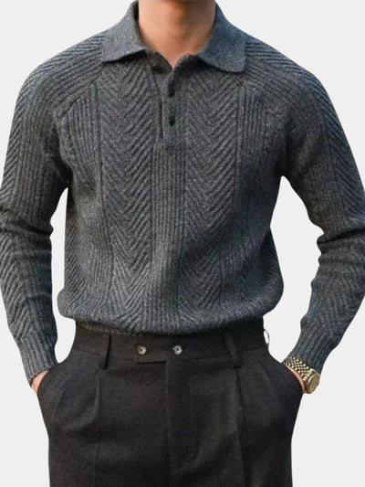Pull Polo Tricot à Manches Longues - Leviana