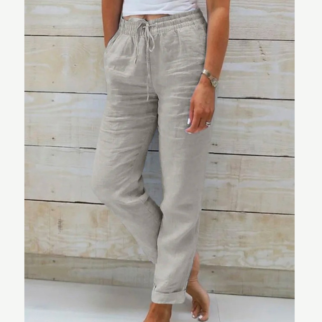 beesique® – Pantaloni Elasticizzati in Lino Premium Traspirante