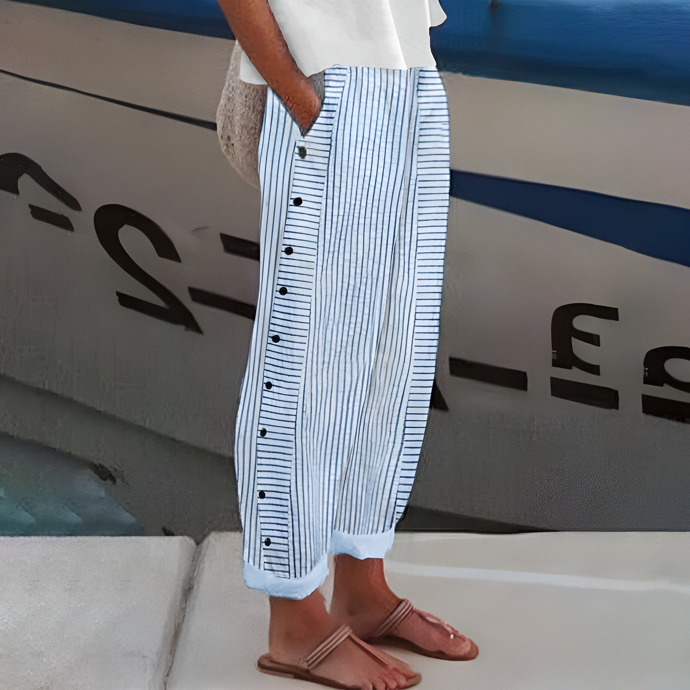 Sandrine™ | Pantaloni in lino