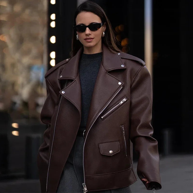 MALVINA – Structured Leather Jacket