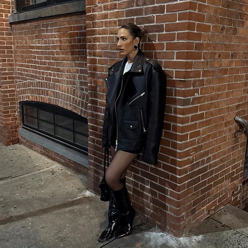 MALVINA – Structured Leather Jacket