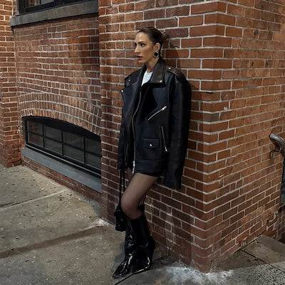 MALVINA – Structured Leather Jacket