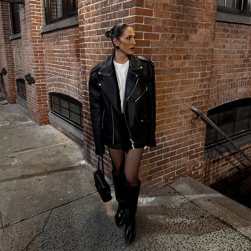 MALVINA – Structured Leather Jacket