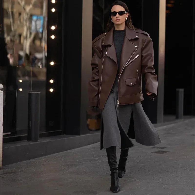 MALVINA – Structured Leather Jacket