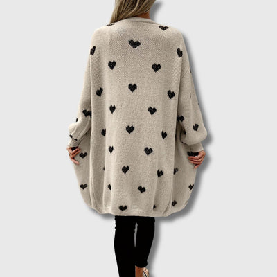 Claire - Women's Heart Pattern Cardigan Limited Edition