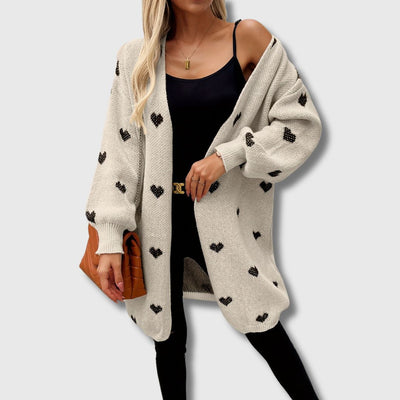 Claire - Women's Heart Pattern Cardigan Limited Edition