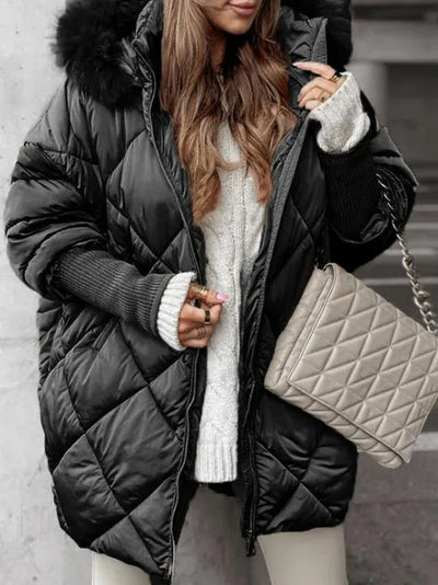 Rachel – Elegant coat with a checkered pattern