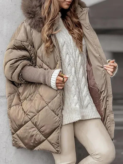 Rachel – Elegant coat with a checkered pattern