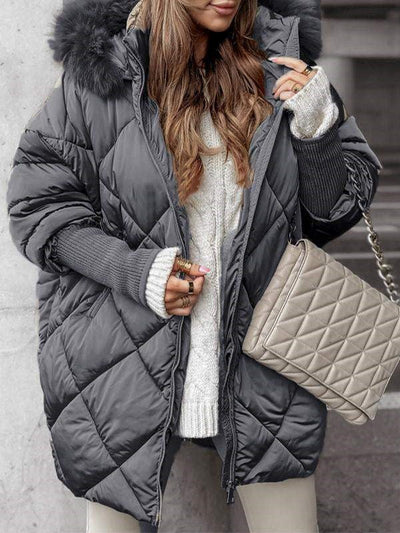 Rachel – Elegant coat with a checkered pattern