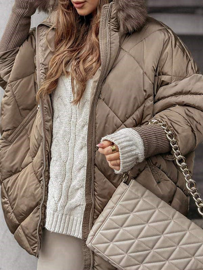 Rachel – Elegant coat with a checkered pattern