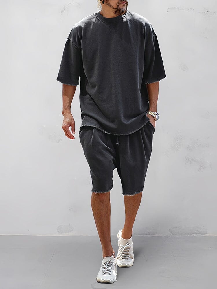 Casual Solid Color Sports Set