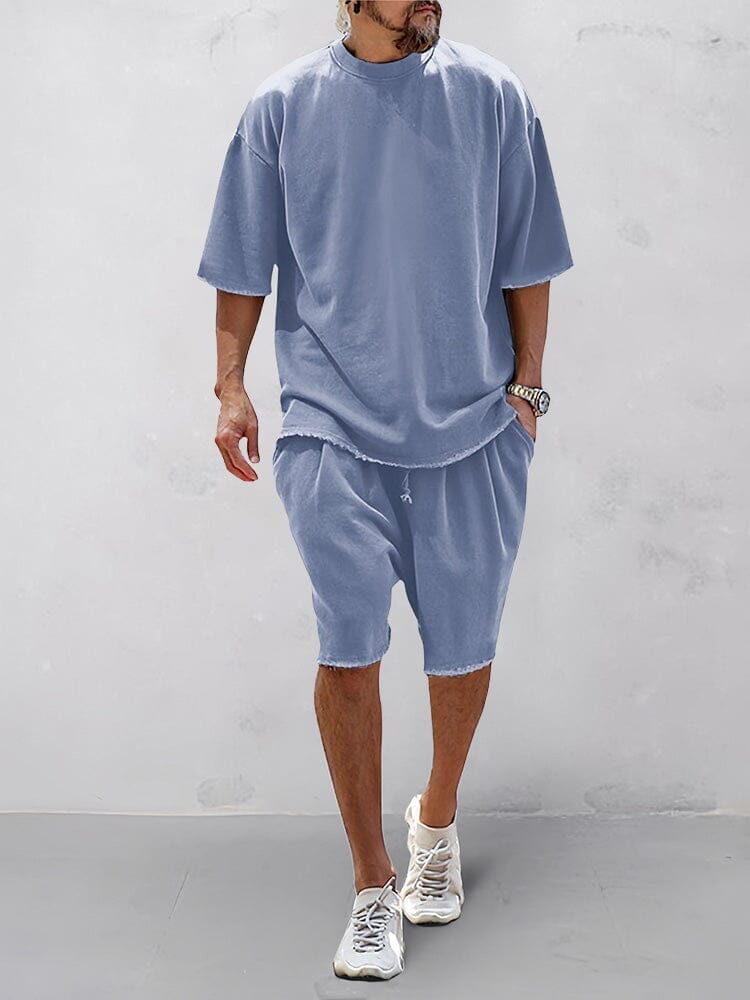 Casual Solid Color Sports Set
