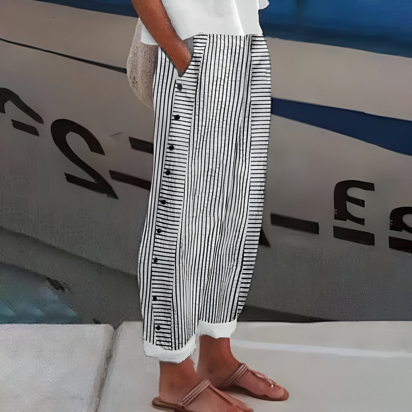 Sandrine™ | Pantaloni in lino